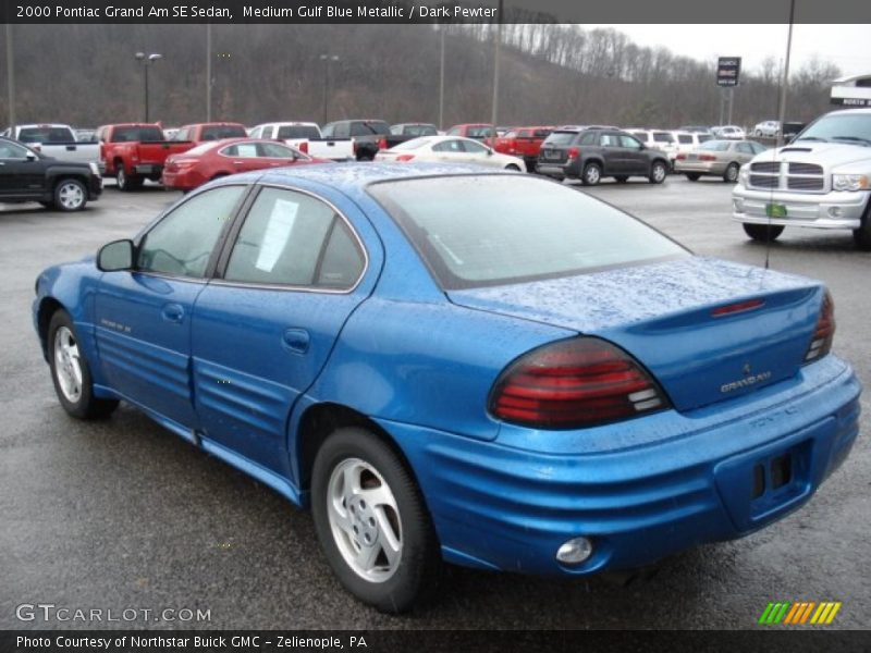 Medium Gulf Blue Metallic / Dark Pewter 2000 Pontiac Grand Am SE Sedan