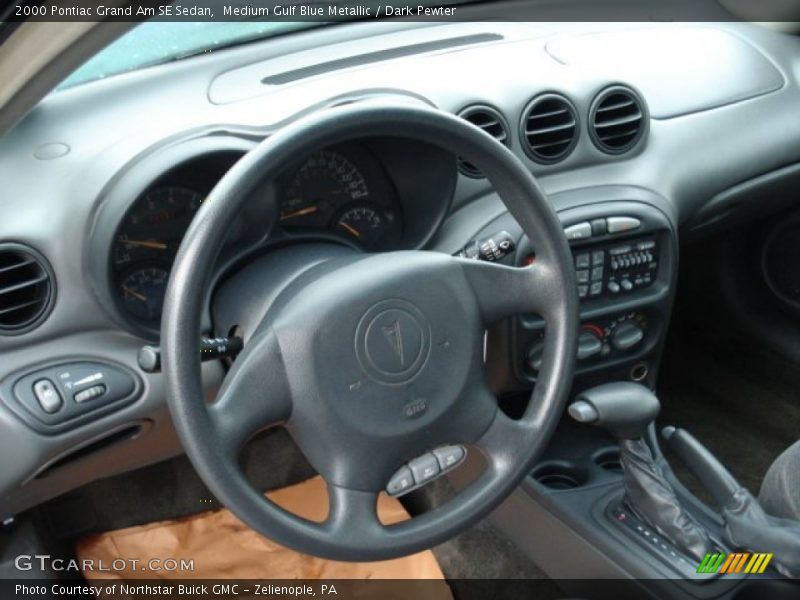 Medium Gulf Blue Metallic / Dark Pewter 2000 Pontiac Grand Am SE Sedan