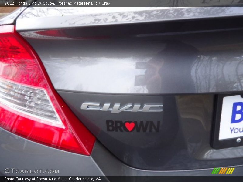Polished Metal Metallic / Gray 2012 Honda Civic LX Coupe