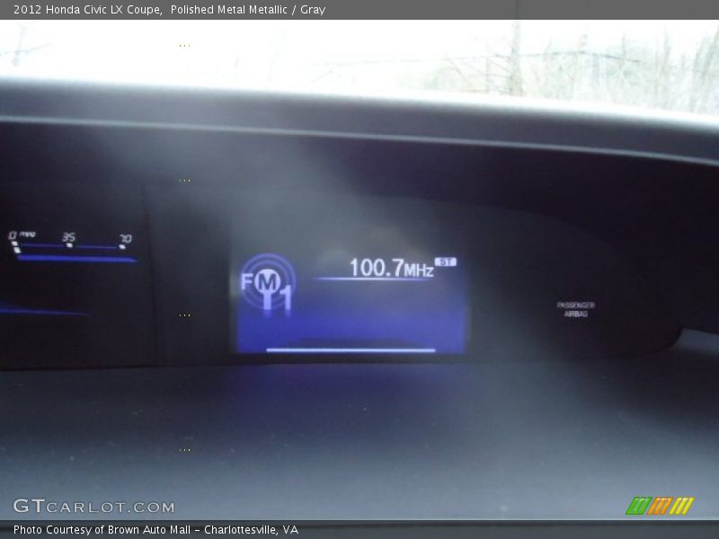 Polished Metal Metallic / Gray 2012 Honda Civic LX Coupe