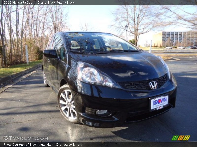 Crystal Black Pearl / Black 2012 Honda Fit Sport
