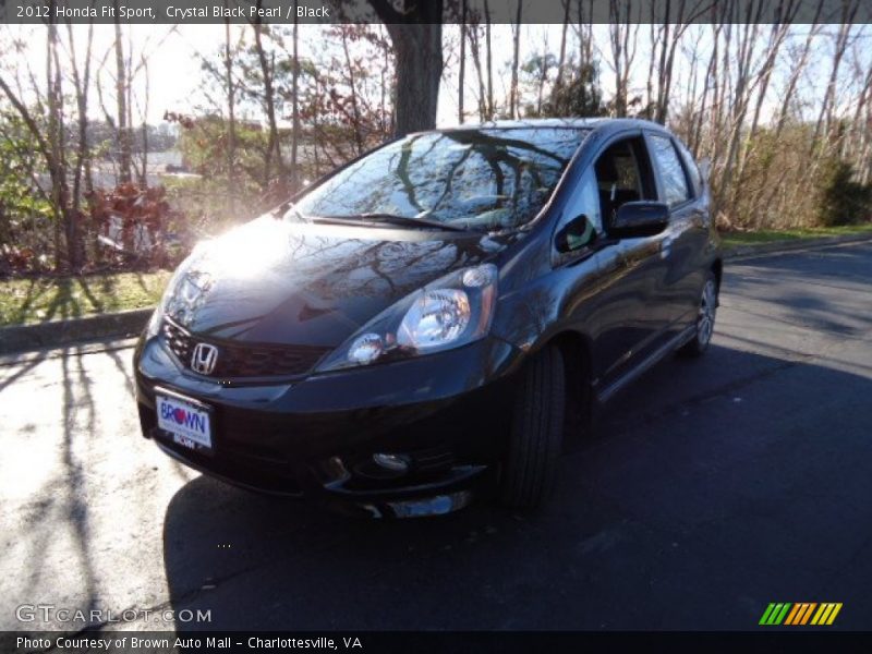 Crystal Black Pearl / Black 2012 Honda Fit Sport