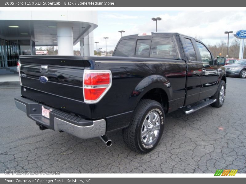Black / Stone/Medium Stone 2009 Ford F150 XLT SuperCab