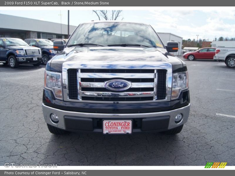 Black / Stone/Medium Stone 2009 Ford F150 XLT SuperCab