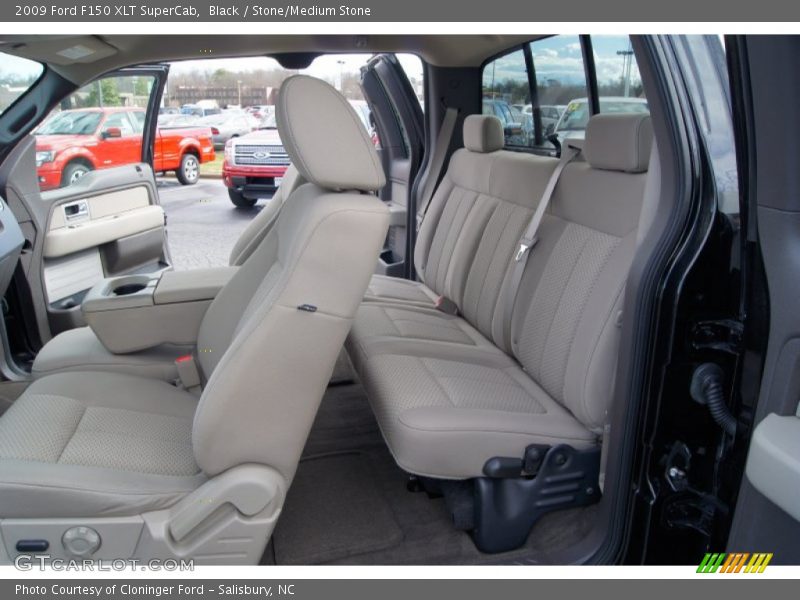 Black / Stone/Medium Stone 2009 Ford F150 XLT SuperCab