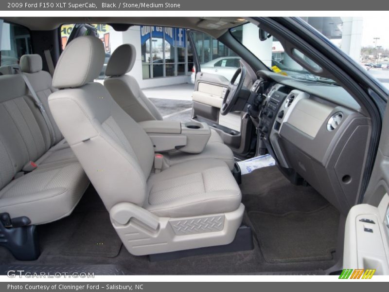 Black / Stone/Medium Stone 2009 Ford F150 XLT SuperCab
