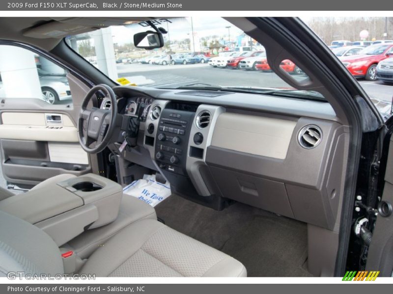 Black / Stone/Medium Stone 2009 Ford F150 XLT SuperCab