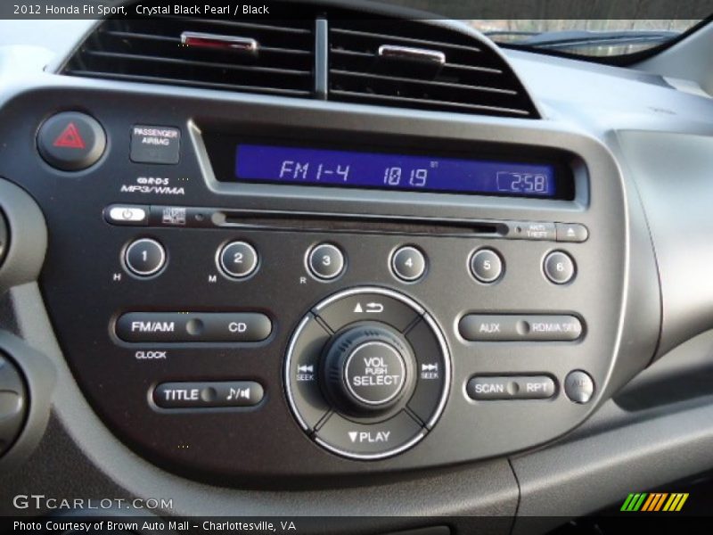 Crystal Black Pearl / Black 2012 Honda Fit Sport