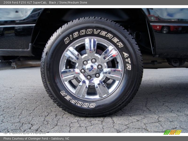 Black / Stone/Medium Stone 2009 Ford F150 XLT SuperCab