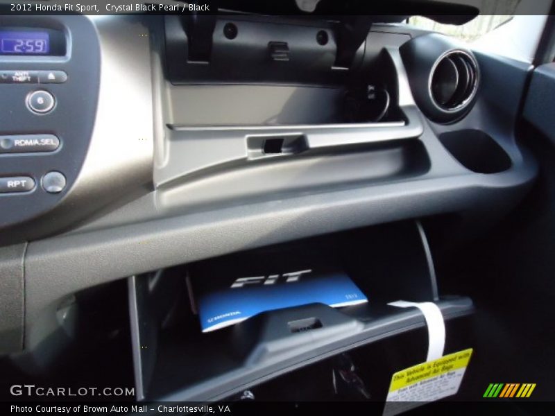 Crystal Black Pearl / Black 2012 Honda Fit Sport