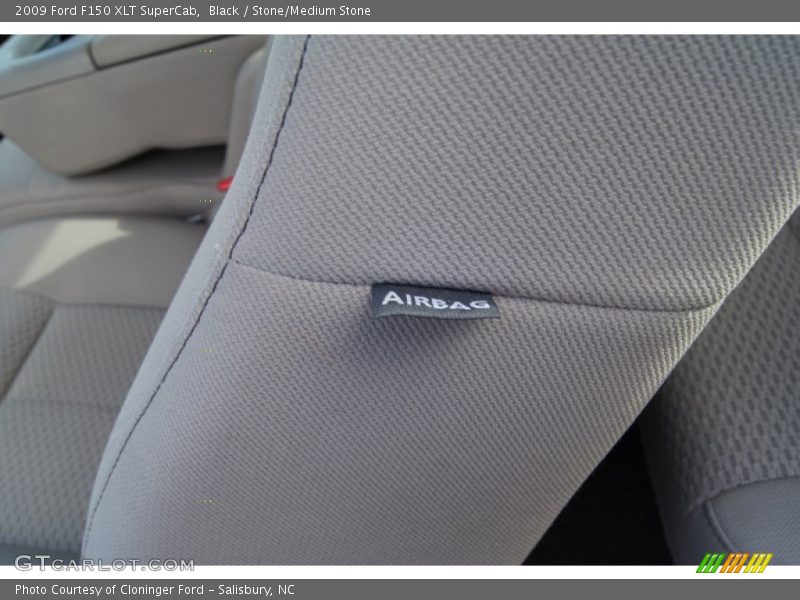 Black / Stone/Medium Stone 2009 Ford F150 XLT SuperCab