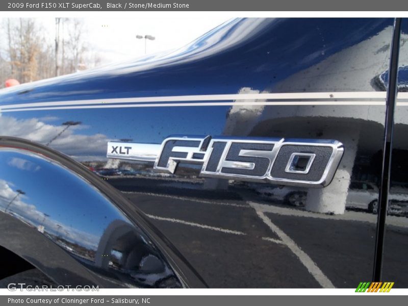 Black / Stone/Medium Stone 2009 Ford F150 XLT SuperCab