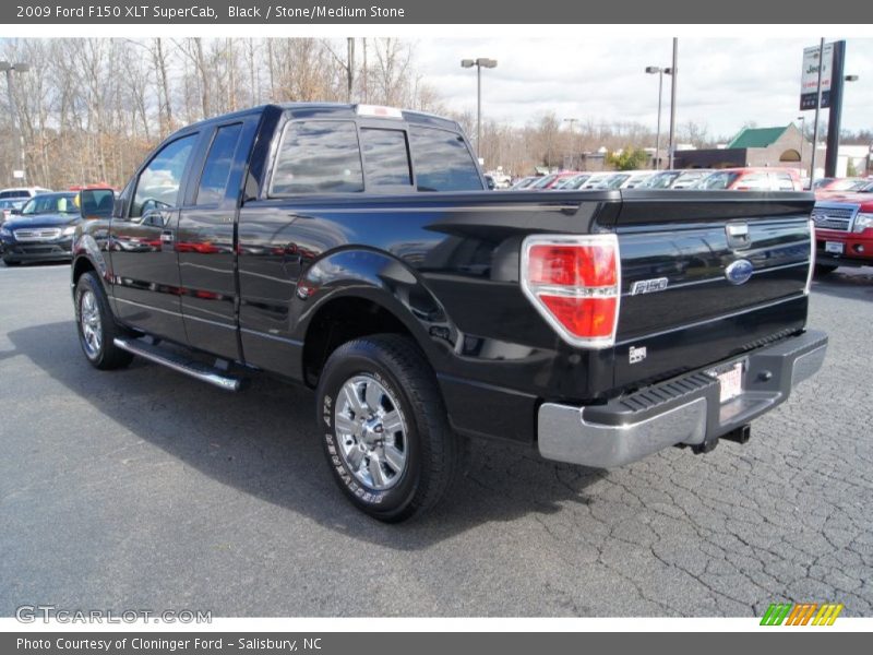 Black / Stone/Medium Stone 2009 Ford F150 XLT SuperCab