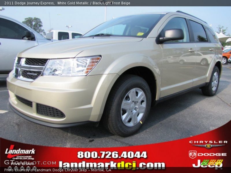 White Gold Metallic / Black/Light Frost Beige 2011 Dodge Journey Express