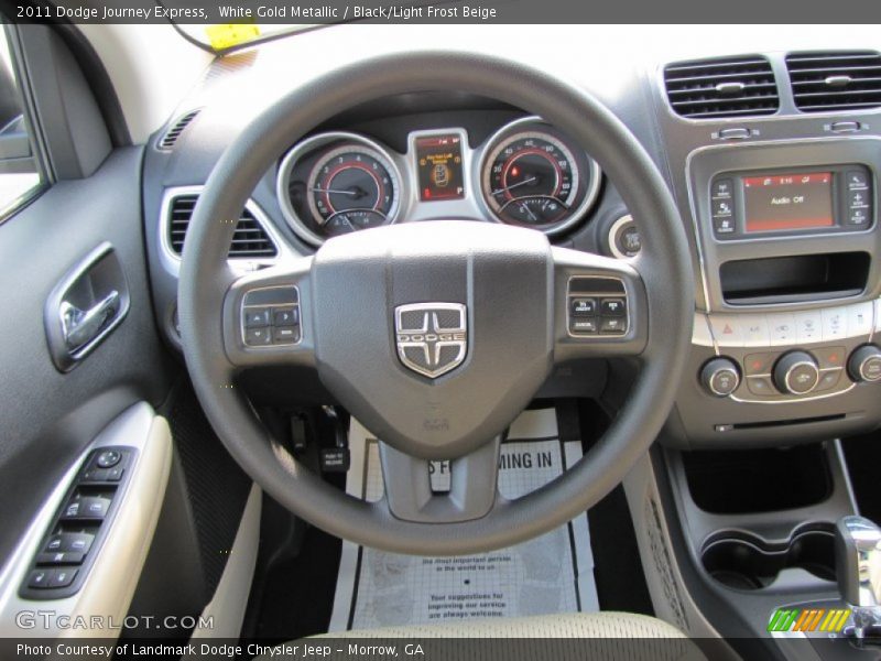 White Gold Metallic / Black/Light Frost Beige 2011 Dodge Journey Express