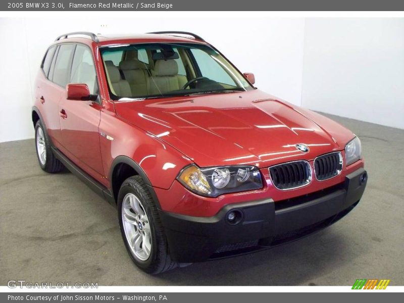 Flamenco Red Metallic / Sand Beige 2005 BMW X3 3.0i