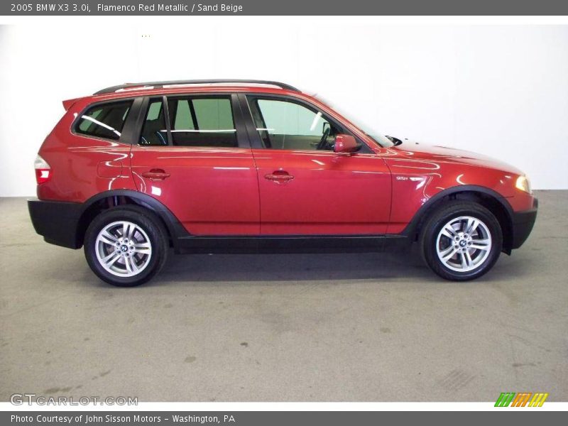 Flamenco Red Metallic / Sand Beige 2005 BMW X3 3.0i