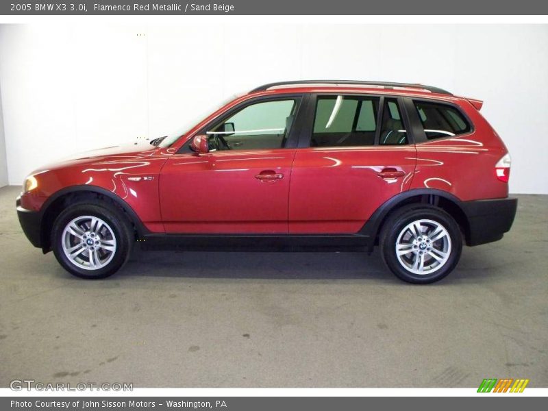 Flamenco Red Metallic / Sand Beige 2005 BMW X3 3.0i