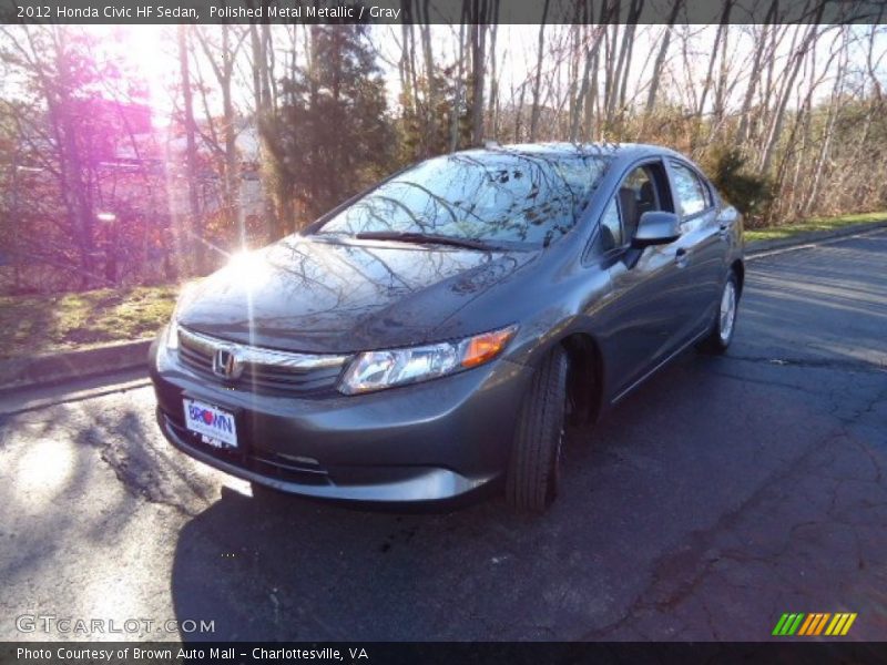 Polished Metal Metallic / Gray 2012 Honda Civic HF Sedan