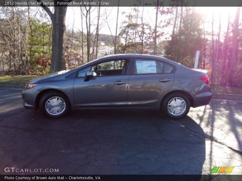 Polished Metal Metallic / Gray 2012 Honda Civic HF Sedan