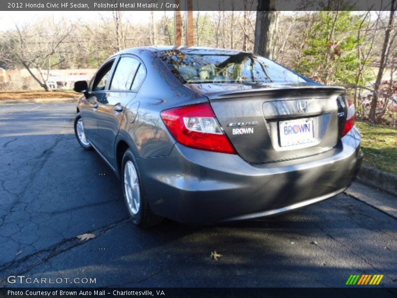 Polished Metal Metallic / Gray 2012 Honda Civic HF Sedan