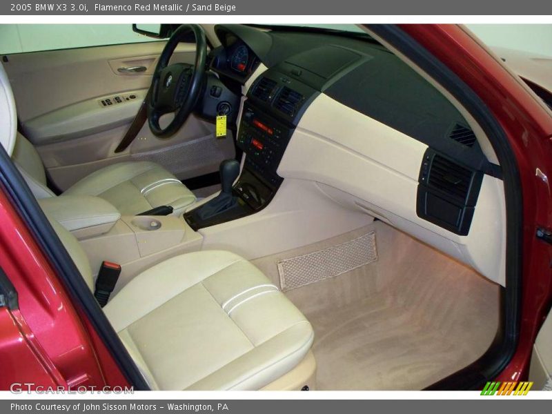 Flamenco Red Metallic / Sand Beige 2005 BMW X3 3.0i