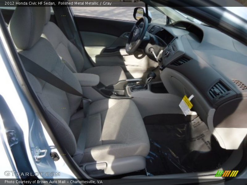 Polished Metal Metallic / Gray 2012 Honda Civic HF Sedan