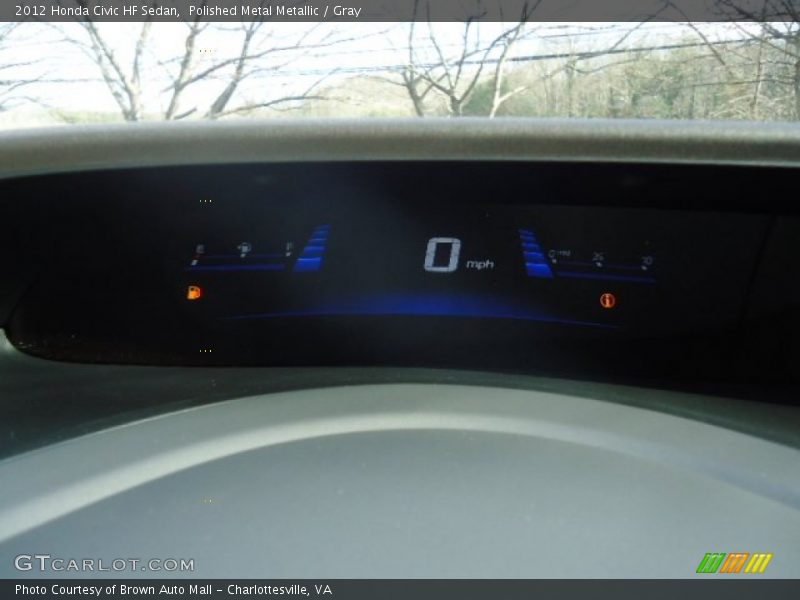 Polished Metal Metallic / Gray 2012 Honda Civic HF Sedan