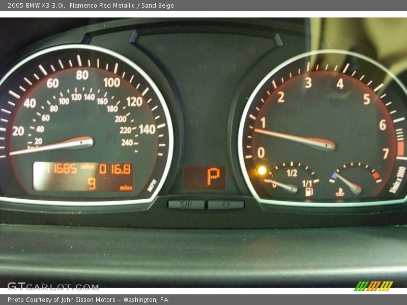 Flamenco Red Metallic / Sand Beige 2005 BMW X3 3.0i
