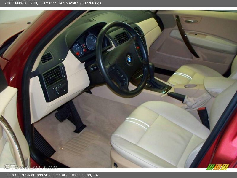 Flamenco Red Metallic / Sand Beige 2005 BMW X3 3.0i