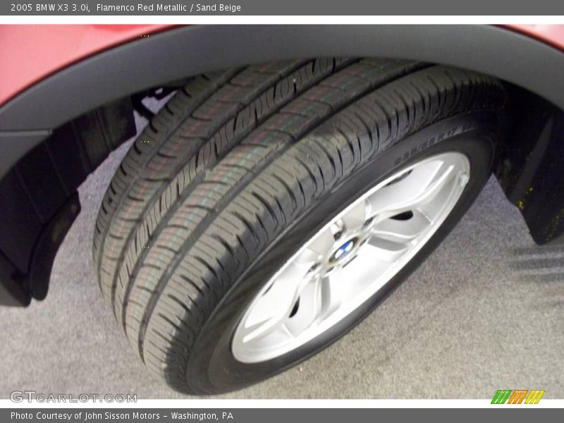Flamenco Red Metallic / Sand Beige 2005 BMW X3 3.0i