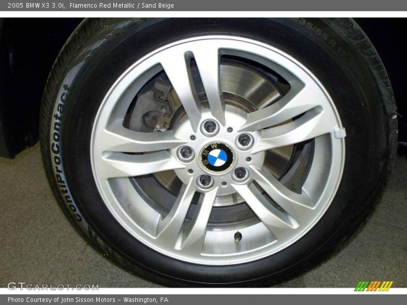 Flamenco Red Metallic / Sand Beige 2005 BMW X3 3.0i