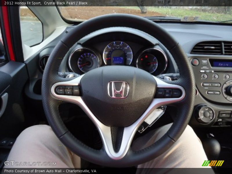 Crystal Black Pearl / Black 2012 Honda Fit Sport