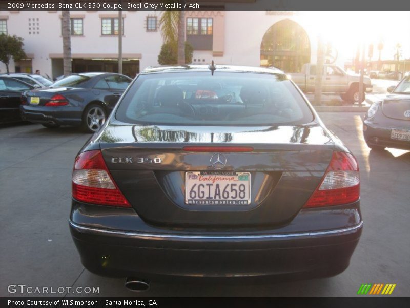 Steel Grey Metallic / Ash 2009 Mercedes-Benz CLK 350 Coupe