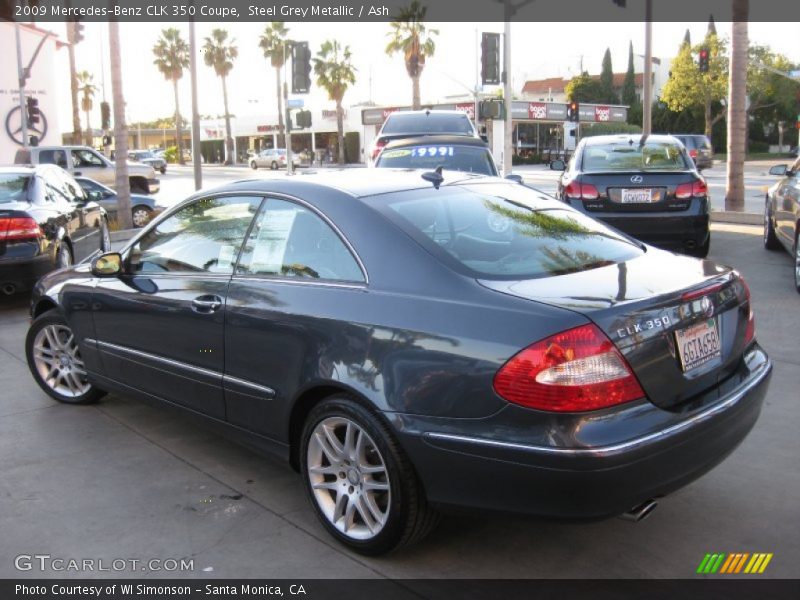 Steel Grey Metallic / Ash 2009 Mercedes-Benz CLK 350 Coupe