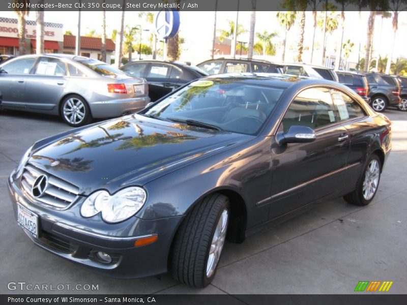 Steel Grey Metallic / Ash 2009 Mercedes-Benz CLK 350 Coupe