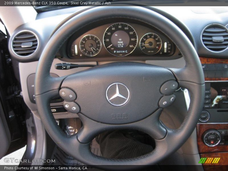 Steel Grey Metallic / Ash 2009 Mercedes-Benz CLK 350 Coupe