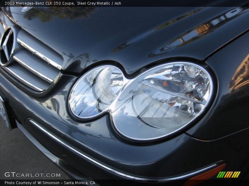 Steel Grey Metallic / Ash 2009 Mercedes-Benz CLK 350 Coupe