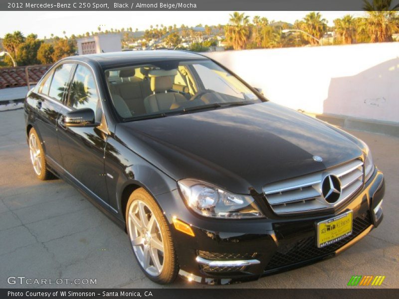 Black / Almond Beige/Mocha 2012 Mercedes-Benz C 250 Sport