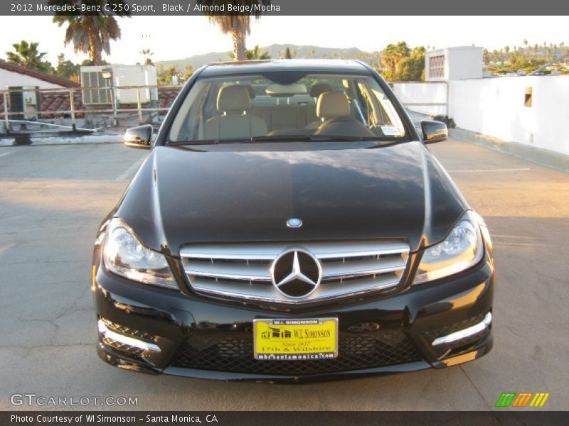 Black / Almond Beige/Mocha 2012 Mercedes-Benz C 250 Sport