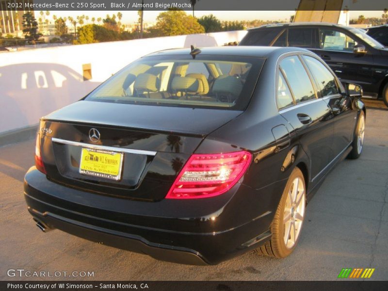 Black / Almond Beige/Mocha 2012 Mercedes-Benz C 250 Sport