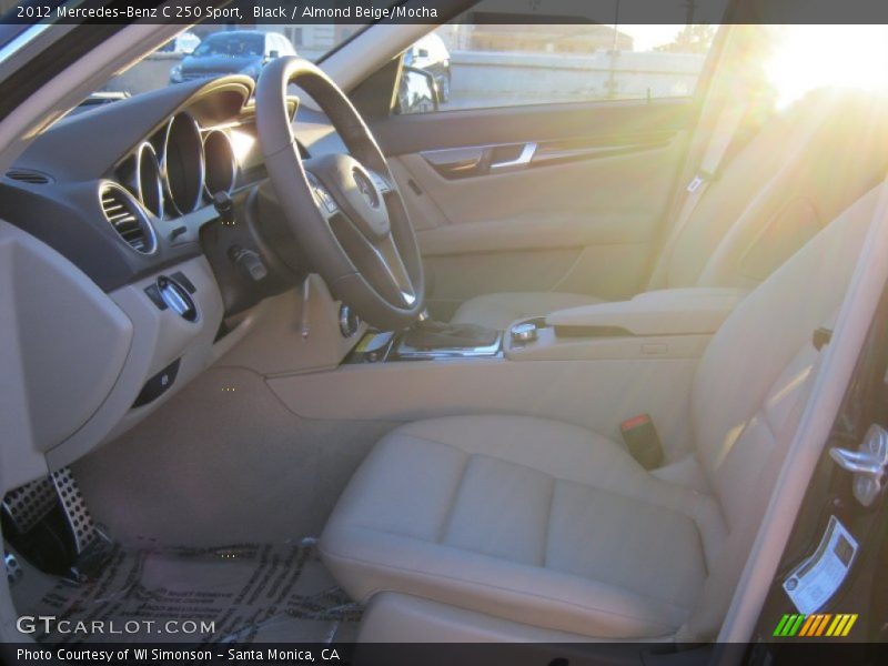 Black / Almond Beige/Mocha 2012 Mercedes-Benz C 250 Sport