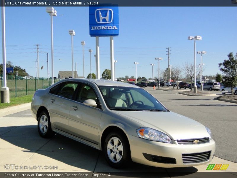 Gold Mist Metallic / Neutral 2011 Chevrolet Impala LT