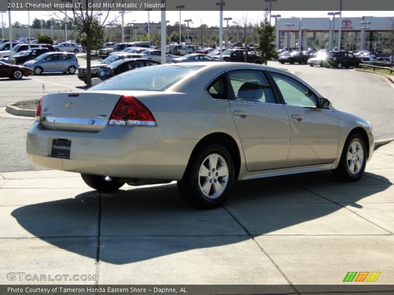 Gold Mist Metallic / Neutral 2011 Chevrolet Impala LT