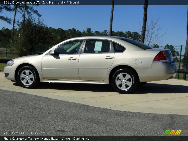 Gold Mist Metallic / Neutral 2011 Chevrolet Impala LT