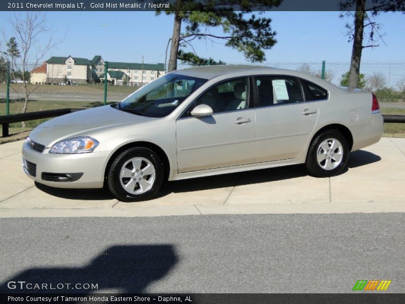 Gold Mist Metallic / Neutral 2011 Chevrolet Impala LT