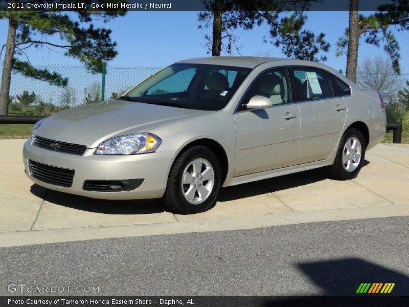 Gold Mist Metallic / Neutral 2011 Chevrolet Impala LT