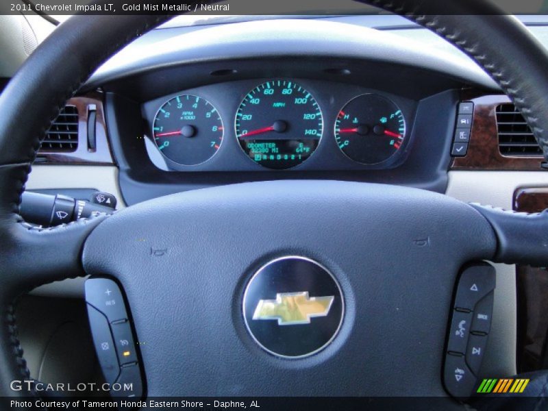 Gold Mist Metallic / Neutral 2011 Chevrolet Impala LT