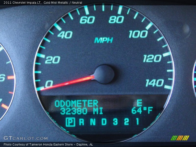 Gold Mist Metallic / Neutral 2011 Chevrolet Impala LT