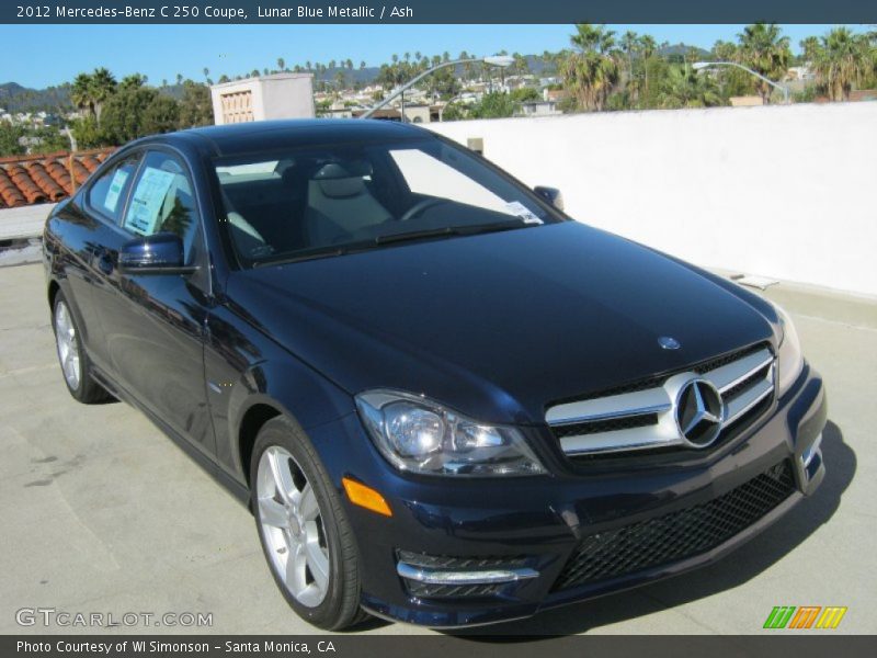 Lunar Blue Metallic / Ash 2012 Mercedes-Benz C 250 Coupe